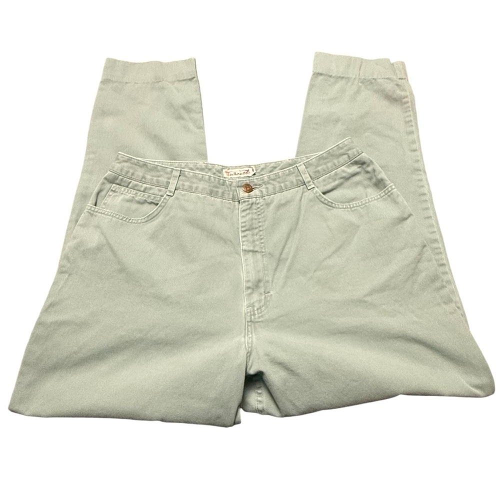 Talbots Mint Green Cotton Straight Leg Pants. Size: 16 Office Spring Easter